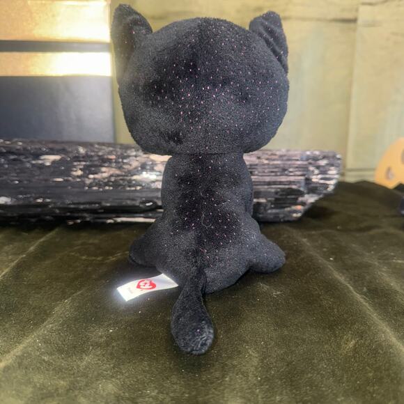 Ty Beanie Boo Potion Black Cat Plush 6″ Halloween Pumpkin EUC - Picture 3 of 4